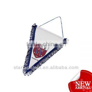 cheap custom polyester printing promotion triangle team flag pennant