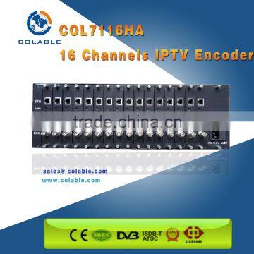 Iptv streaming hardware server 16ch hd mi and 16ch av input COL7116HA