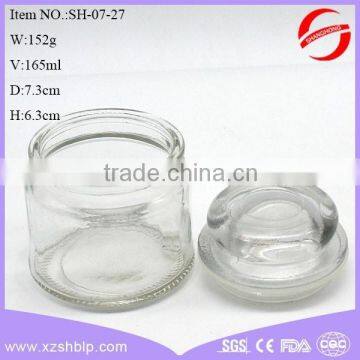 Antique Glass Storage Jar for Spice With Glass Lid in Different Shape and Surface Treatment photo-4