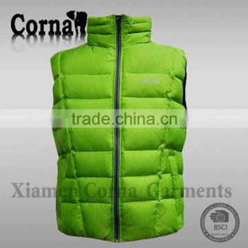 Winter outdoor sport fashional color sleeveless men down feather plus size waistcoat