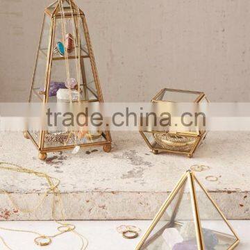 Glass Cabinet, Storage Glass Box, Glass Display Box, Bangle Box, Tea Bag Box Triangle Box, Diamond Box