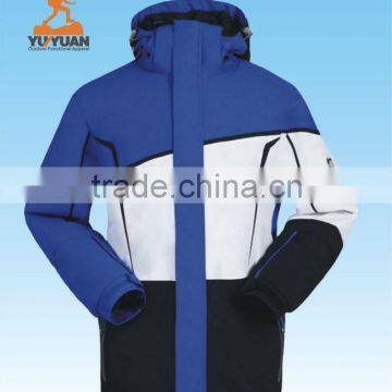 Customized mens unique winter ski jackets with taped seam and thermosealed pocket zippers