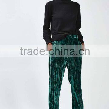 OEM and ODM Supplier Crinkle trousers women 2016 ,pants for women