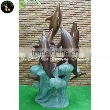 Dolphin bronze fountains