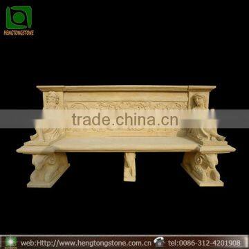 outdoor decorative beautifl white marble stone bench