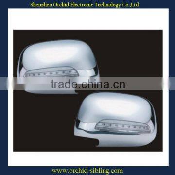 chrome plastic side mirror cover with light for toyota fortuner use