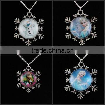 hot selling 2014 frozen pattern necklace olaf jewelry pendant necklace