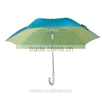 Aluminum shaft bright promotional rain umbrella