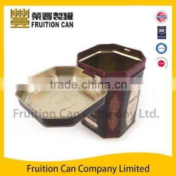 Octagonal tin can metal tin box Use cookie tin Coffee tin tea tin