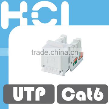 Network Solution Cat6 RJ45 UTP 90Degree Modular Keystone Jack for Data Center