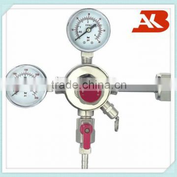 CE Certificate CO2 carbon dioxide gas pressure regulator with double gauge