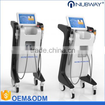 Professional fractional rf microneedle facial lifting beauty machine with twin needle