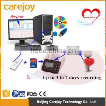 Hot sale! 3/12 channel ECG Holter recorder with software upto 7 dys recording