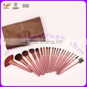 21pcs Natural Hair Special Shape Wood Handle Professional Makeup Brush Set