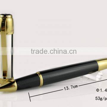 Promotional metal ball pen with gold clip,ball pen customized clip