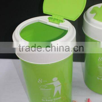 Colourful Open Top 8 Liter Plastic Dustbin. Suitable to be Used as Office Dustbin, Toilet Dustbin, Sanitary Dustbin photo-3