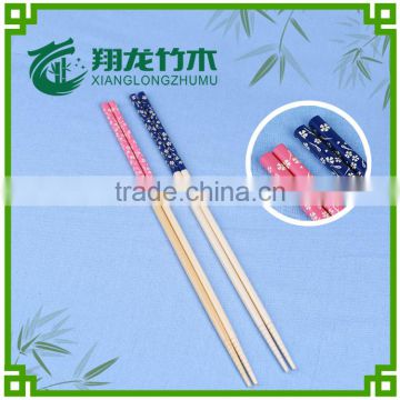 Food grade high quality length bamboo chopsticks with logo by heat tranfer technology