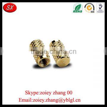 Guangdong Province OEM Serve Brass Slotted Coarse Threaded Insert