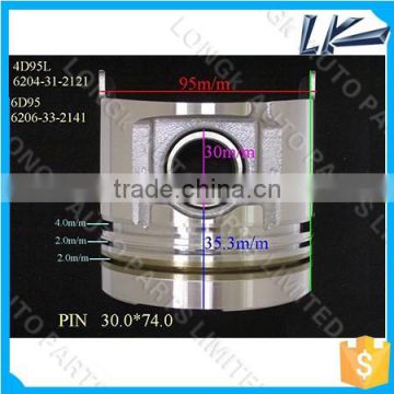 engine spare parts for piston 4D95L 6D95L