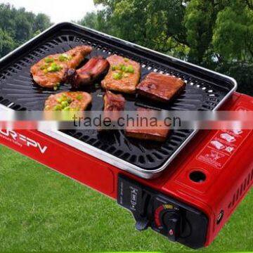 2015 Stainless steel Portable gas bbq grill for camping