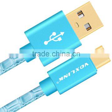 VOXLINK Colorful 5v 2a Gold Plated 2m Crocodile USB Typc c Charger Cable for Macbook photo-5