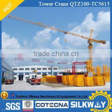 Tower crane manufacturers most popular 8 ton tower crane QTZ100- TC5615 for sale