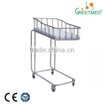 stainless steel adjustable hospital baby carriage