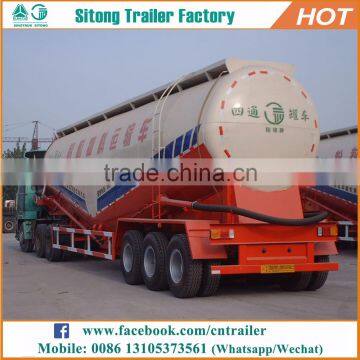 3 Axles V Shaped 60cbm Cement Silo Trailer Dry Powder Transport Cement Tank Trailer for Sale photo-3