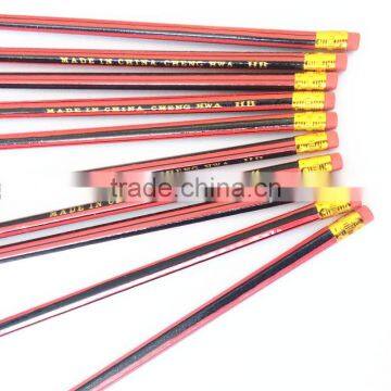 Student black lead wooden HB pencil in bulk with cheap price