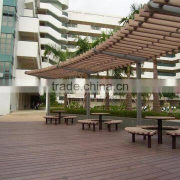 2017 Hot Selling Anti-uv Wpc Wooden Plastic Composite Pergola Cheap Price Outdoor