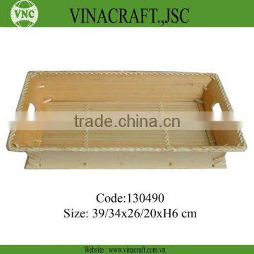 Natural bamboo serving tray