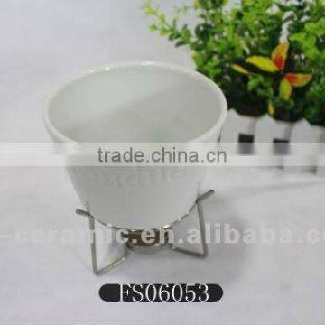 porcelain candle fondue set