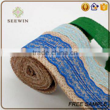 high quality lace green ribbon for wedding packing