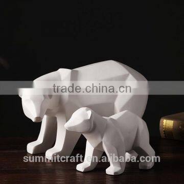 Stylish resin white animal statue modern home decoration