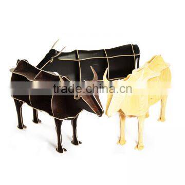 Cattle Puzzle Table,Creative Animal Furniture,MDF DIY Assembled CattleTable For Fashion Living Room,Wooden Animal Furniture photo-4