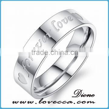 Cheap Custom 316L Titanium Stainless Steel Forever Love Ring photo-4