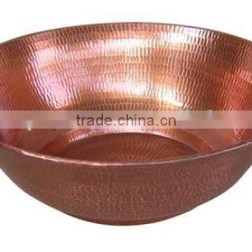 large centerpiece shiny metal bowl