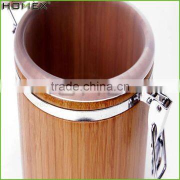 Round Shape Food Storage Metal Canister With Bamboo Lid/Homex_Factory photo-2