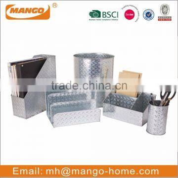 Antique Galvanized Metal Desk Organizer