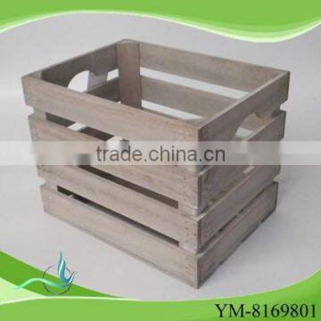 Antique weding decoration wood box with grey color for wine