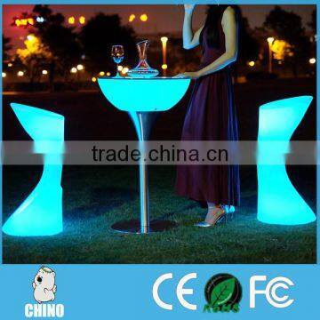 China Shenzhen supply Led Cocktail Table with Stainless Steel