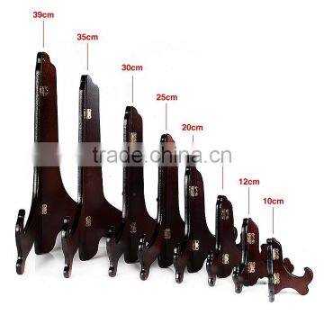 Black Wooden Plate Display Easel Holder Brace Stand photo-3