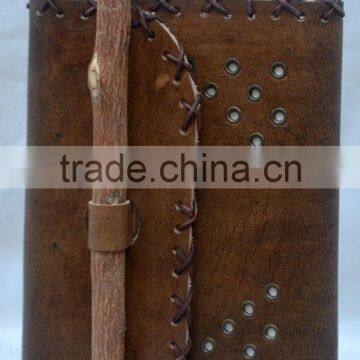 Handmade Vintage Leather Notebook With Pencil