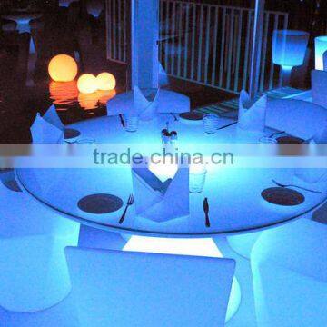 led wedding table and chair decorate led table