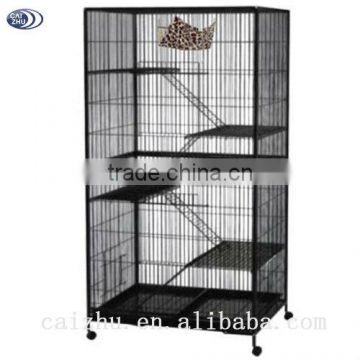 Large Wrouht Iron Indoor 4 Layers Stair Cat Cage with Hammock