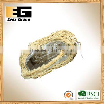 Handbag Shaped Natural Rattan Woven Flowerpot photo-4