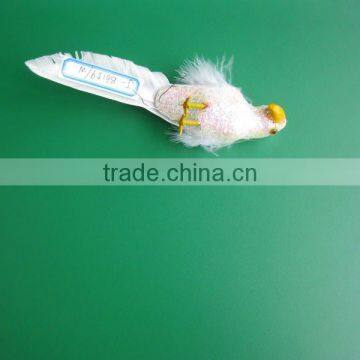 Christmas feather bird decoration JA08-J-B6159-W