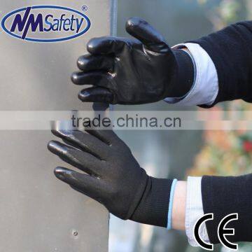 NMSAFETY Black Nitrile Washable Working Glove Safety Construction Gloves photo-4
