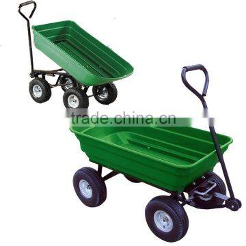 Easy to Assemble Folding Plastic Tray Garden Dump Tool Cart TC4253 photo-5