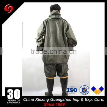 Custom Wholesale Military Olive Green Rain Poncho Raincoat With Hood photo-5